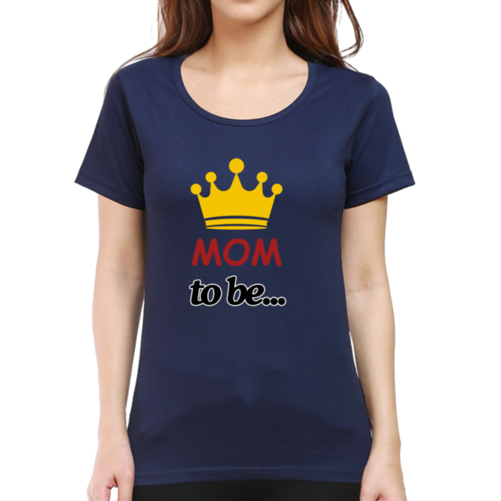 Mom to be printed T-Shirt | 100% Cotton | Premium Quality - Ultra-Soft, Stylish & Comfort-Fit